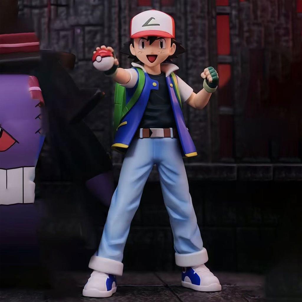 13cm Anime Pokemen Ash Ketchum Figur Pokemen Actionfigurer Pvc Samlemodell Leker Gaver