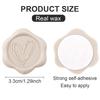 50pcs Heart Wax Seal Stickers, Envelope Seals Self Adhesive Stickers for Wedding Party Birthday Christmas(Green, Beige, White)