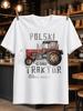 Polski Traktor C360 Red Tractor Illustration With Distressed Gray Lettering Vintage Farm Machinery Unisex All Tshirt