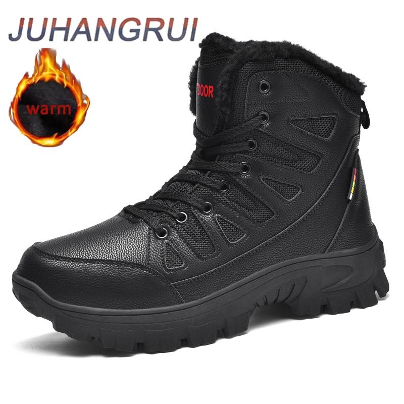 

Winter Warm High Top Short Boots For Men Thick Fleece And Anti Slip Snow Boots Waterproof Warm Men Hiking Boots Outdoor Sneakers 39