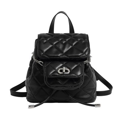 Fashion Women's Bag Small Fragrant Wind Ringer Backpack Female Summer Niche Design Senior Sense Chain Backpack