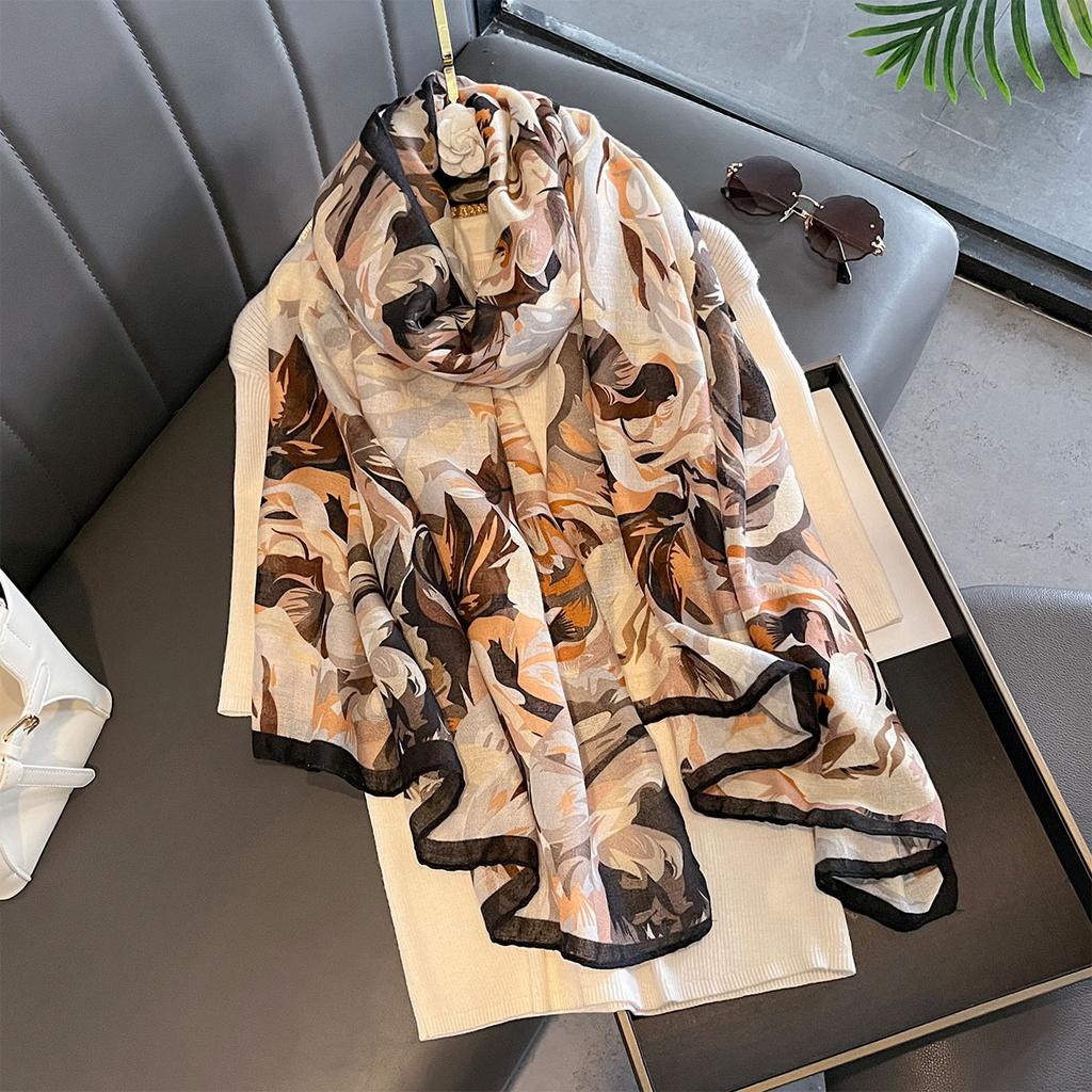 New 85*180Cm Fashion Silk Scarf Scarftop Headwraps Women Vintage Four Seasons Hair Scarve Hijab Foulard Bandana Femme Headscarf