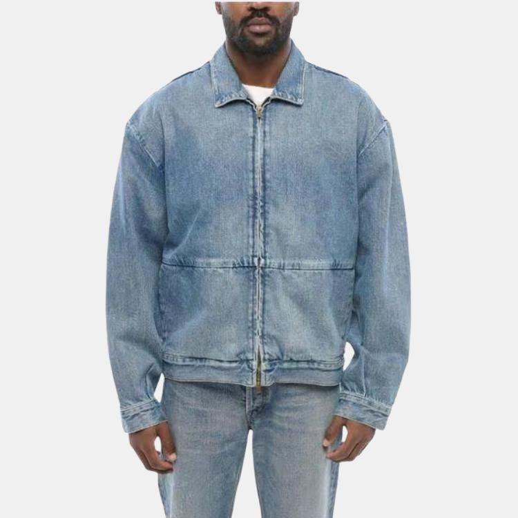 Fear Of God Drop Shoulder Zipped Denim Jacket FG830-001DNM-436