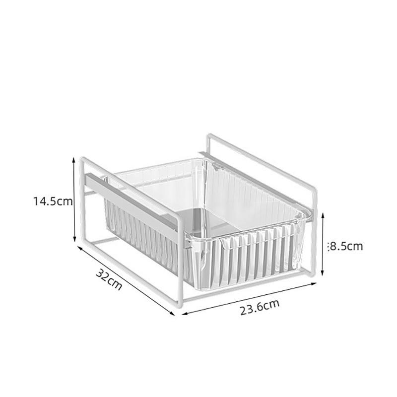 

1-3 Tier Under Sink Organizer Pull Out Cabinet Storage Rack Sliding Shelf with Clear Drawers for Kitchen Bathroom Storage Rack