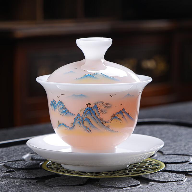 Dehua Keramik Tausend Meilen Landschaft Gaiwan