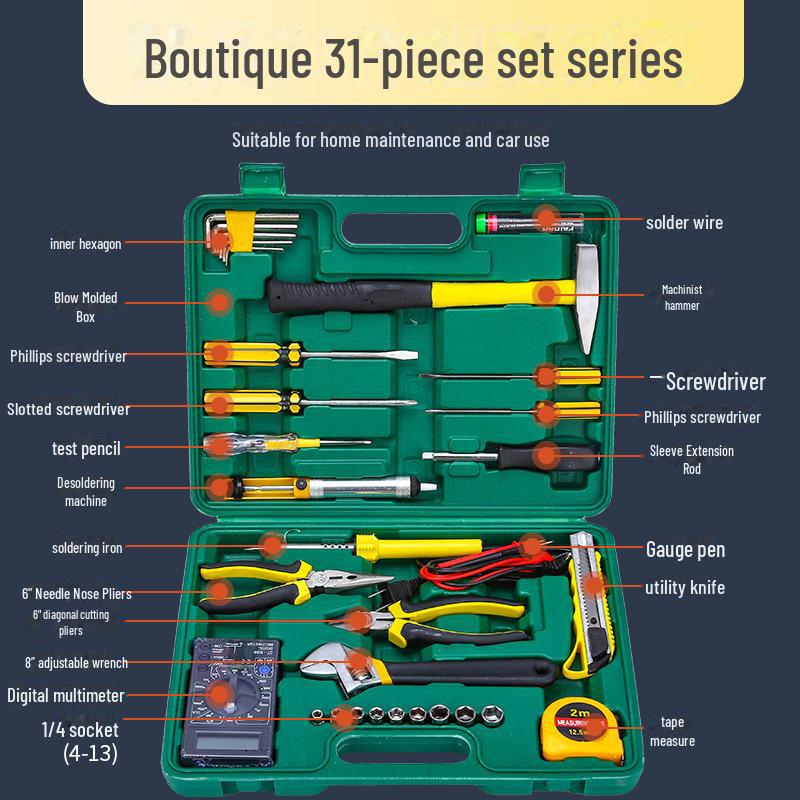 Home Tool Kit: Hand Tools & Telecom Repair Set