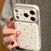 Premium Leder Weiß/Braun Stern Handyhülle für Apple 17/16