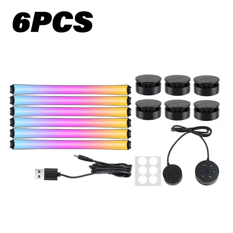 

RGBIC LED настенный светильник умный многоцветный USB атмосферные бары светильники сращивание лампа управление через приложение синхронизация музыки подсветка декор игровой комнаты