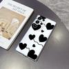 Black Heart Balloons on Strings Case for Samsung Galaxy S26 S25 S24 S23 S22 S21 S20 FE Plus Soft TPU Slim Fit Shockproof Cover