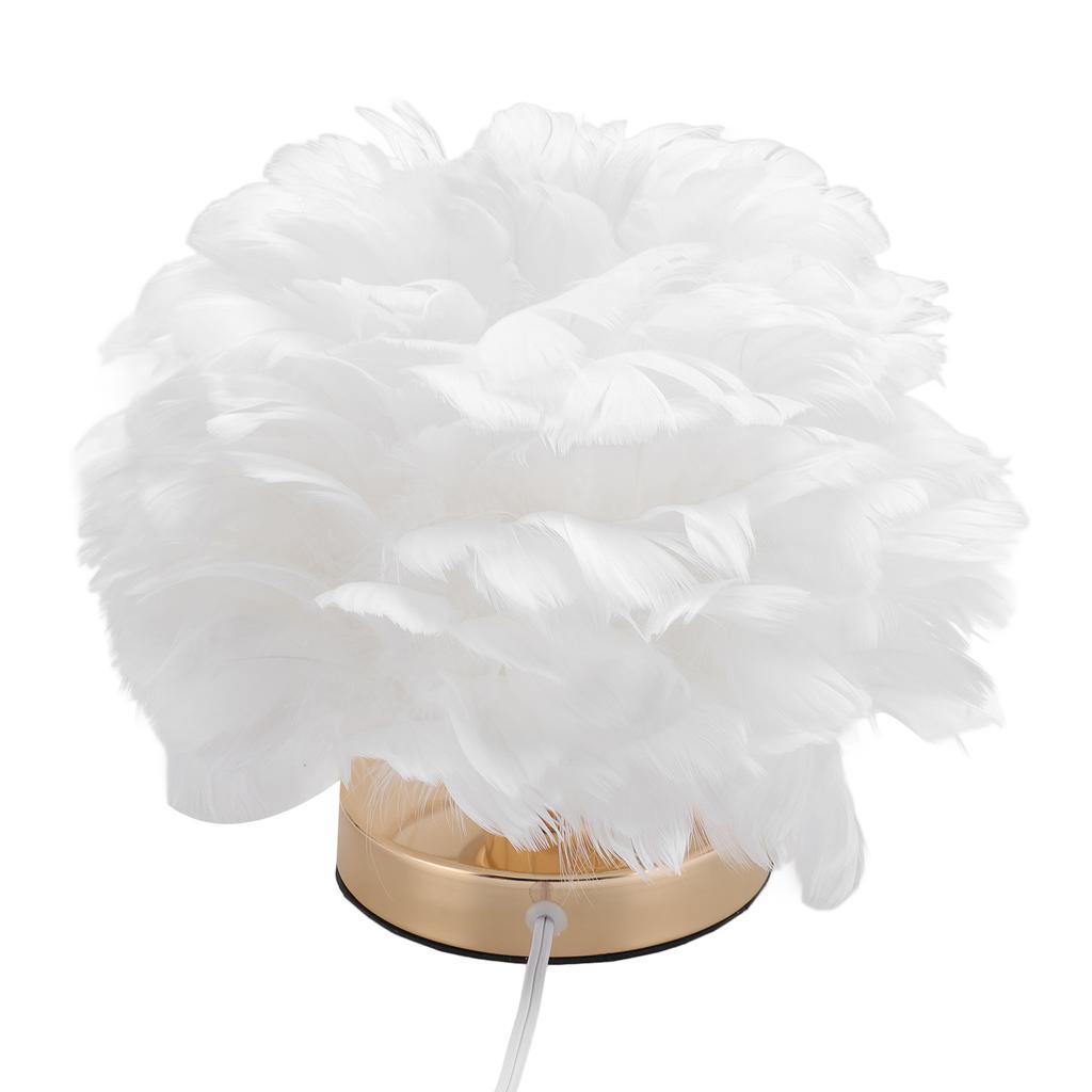 Plume Bedside Table Lamp E27 Decorative Modern Plume Night Light Nightstand Lamp for Living Room