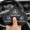 2Pcs Car Anti-noise Coaster Mat Carbon Leather Water Cup Pad For Mercedes Benz AMG W204 W205 W203 W211 W212 W213 W201 W210 W124 OR5