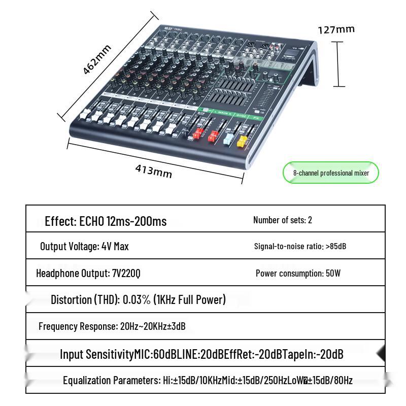 Weishu TX802 Professional Audio Mixer (CN version)