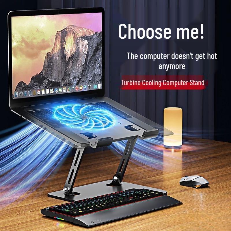 2025 Universal Folding Laptop Cooling Pad with Dual-Layer Fan Stand