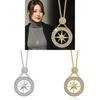 Korean Style Sparkle Star Necklace With Alloy Gemstone Pendant For Winter Fashion