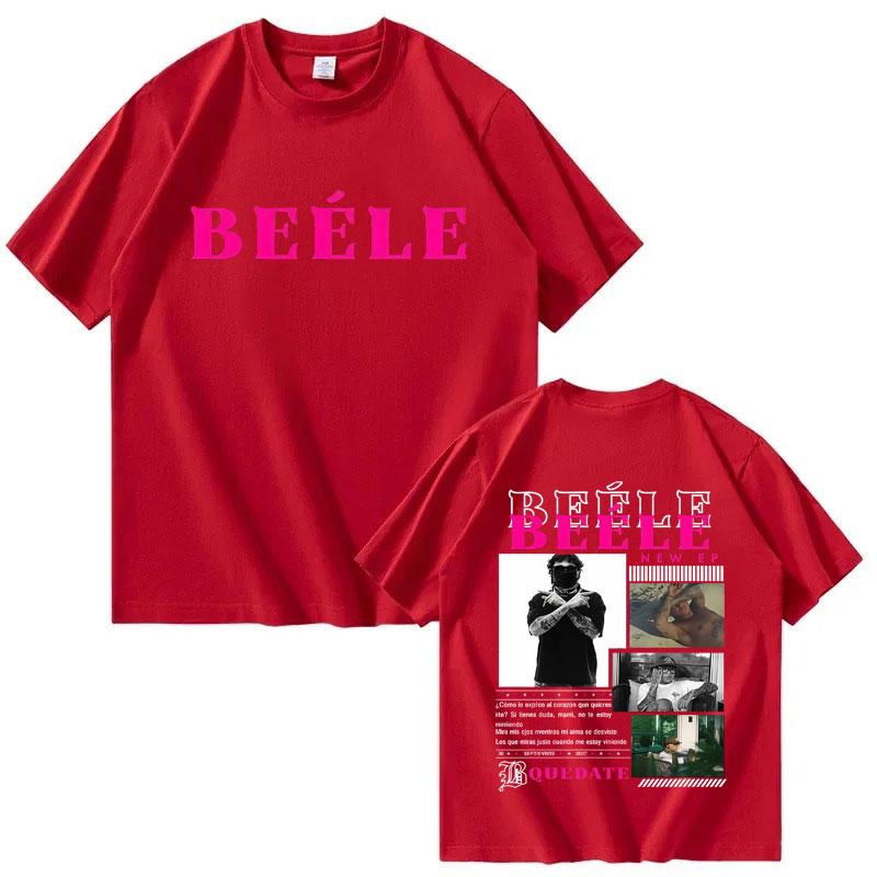 Rapero Beele Borondo Merch Mens High Quality Short Sleeve Tshrit Hip Hop Fashion Crewneck Tee Streetwear Cozy Tshrits Hot Sale S
