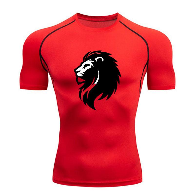 Men's Compression Fitness Sports T-Shirt, Casual Stylish Lio