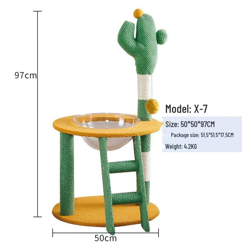 Cactus Cat Tree with Condo & Scratching Post