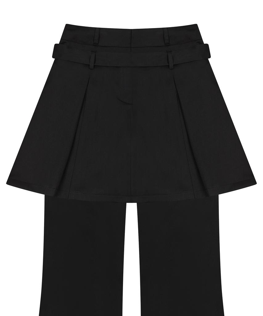 LARTIGENT L20 Pleats Skirt Pants(Black)