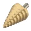 Wood Cut Tool Step Drill Bit 8 Steps Gold Hole Groove Metal Titanium Unused 0/15/20/25mm 30/35/40/45mm HSS Steel