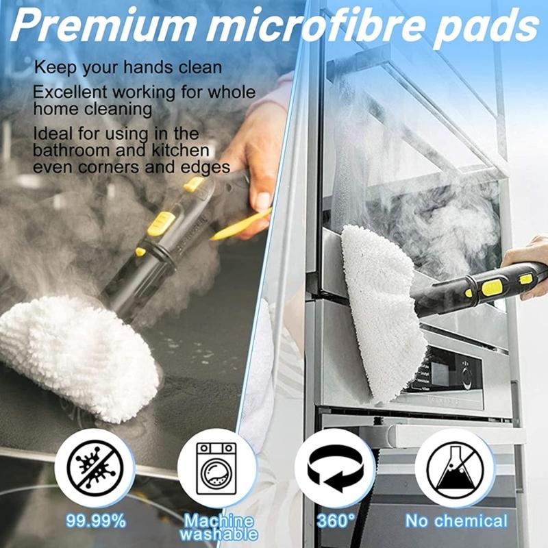Set of 14 Microfibre Floor Cloth Cover Colour Round Brush Effective Cleaning for SC1 SC5 SC7 Steam Cleaner Floor Nozzle