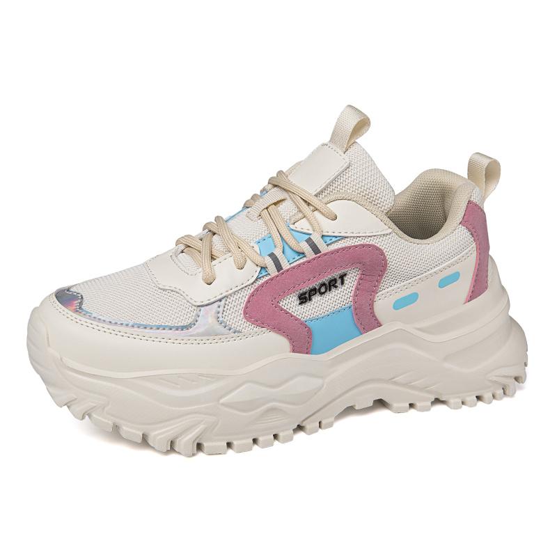 

TUINANLE унисекс обувь для папы для женщин прогулочная обувь на толстой сетке дышащие массивные кроссовки на шнуровке