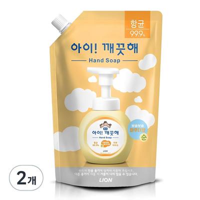 IClean Sapone Schiumogeno Antibatterico per Mani Profumo Polvere Morbida Pura Ricarica, 600 ml, 2 Pezzi
