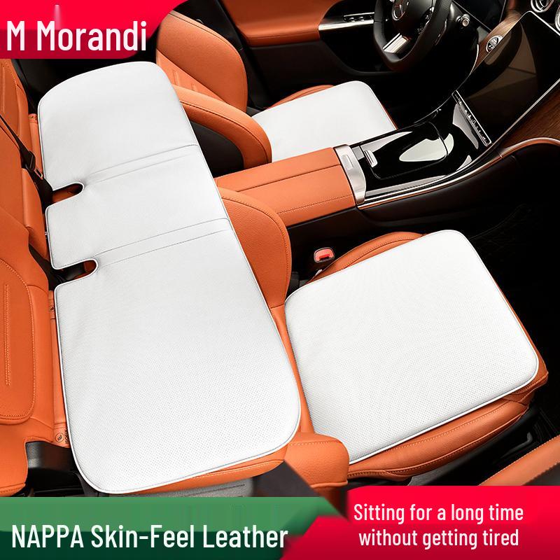 Morandi Nappa Leather All-Season Car Seat Cushion for Mercedes-Benz E-Class/C-Class/GLC/GLB/GLE