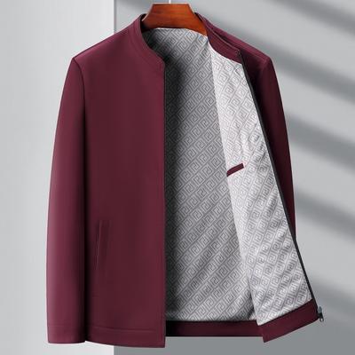 New Men's Jacket Spring and Autumn Jacket Middle-aged High-end Business Casual Jacket Dad Lapel Top