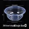 Transparent Thickened Disposable Plastic Bowl - Round, No Lid, Heat-Resistant for Home and Commercial Use
