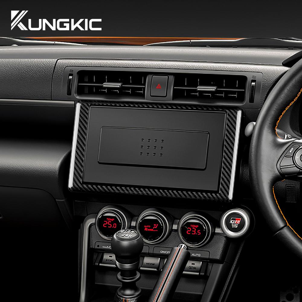 Real Hard Carbon Fiber RHD LHD Sticker For Subaru BRZ Toyota GR86 2025 2025 2025 2025 Car Navigation Interior Trim Accessories