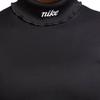 Nike T Shirts Women's Black Stand Collar Moderate Straight Fit CU5365-010