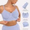 European and American underwear women's no steel ring gathers thin upper support anti-sagging support seamless large size bra