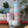 Taza de Café Cerámica Estilo Tejido, Taza de Café, Taza de Bolas de Hilo Coloridas, Taza de Té Regalo, Vajilla para Verano e Invierno, Utensilios de Cocina