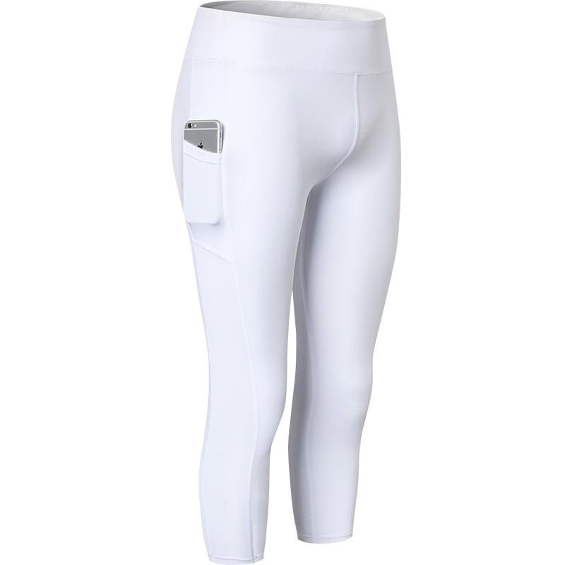 Womens 7/8 Length Yoga Leggings Fitness Running Stretch Quick Dry Slim Fit