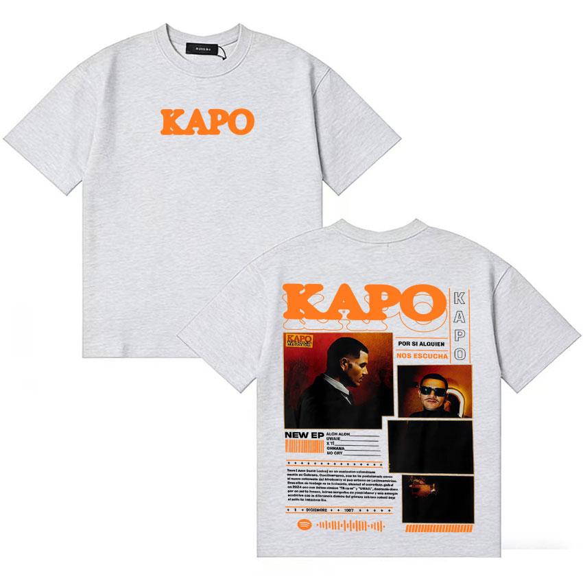 Rapper Kapo New Album T Shrits Hipster Unisex Women Fans Casual Style Oversized Cotton Tops Y2K High Quality Short Sleeve TShirts