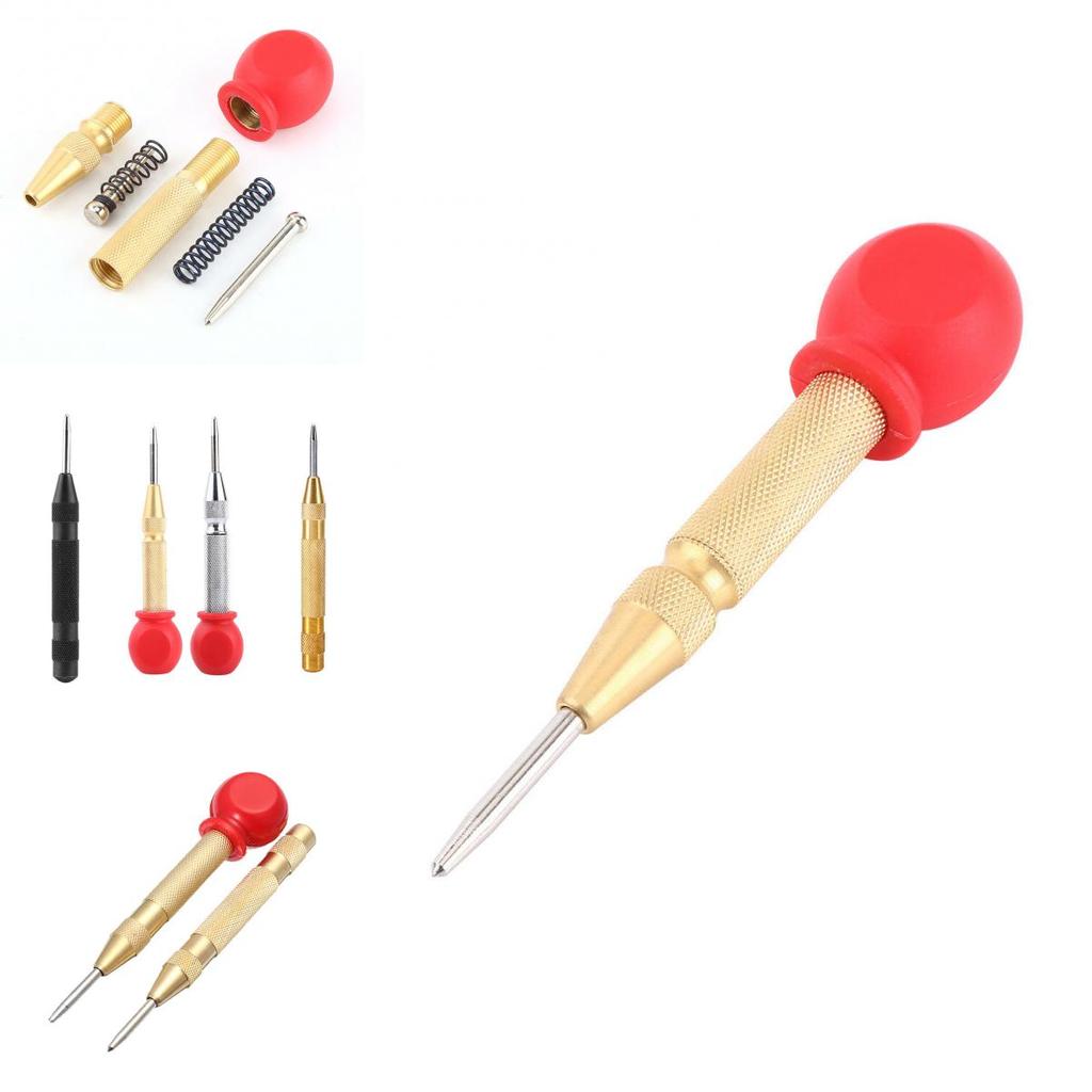 Premium Automatic Center Punch Spring Load Chrome Rivet Screw Tool For Precise Marking