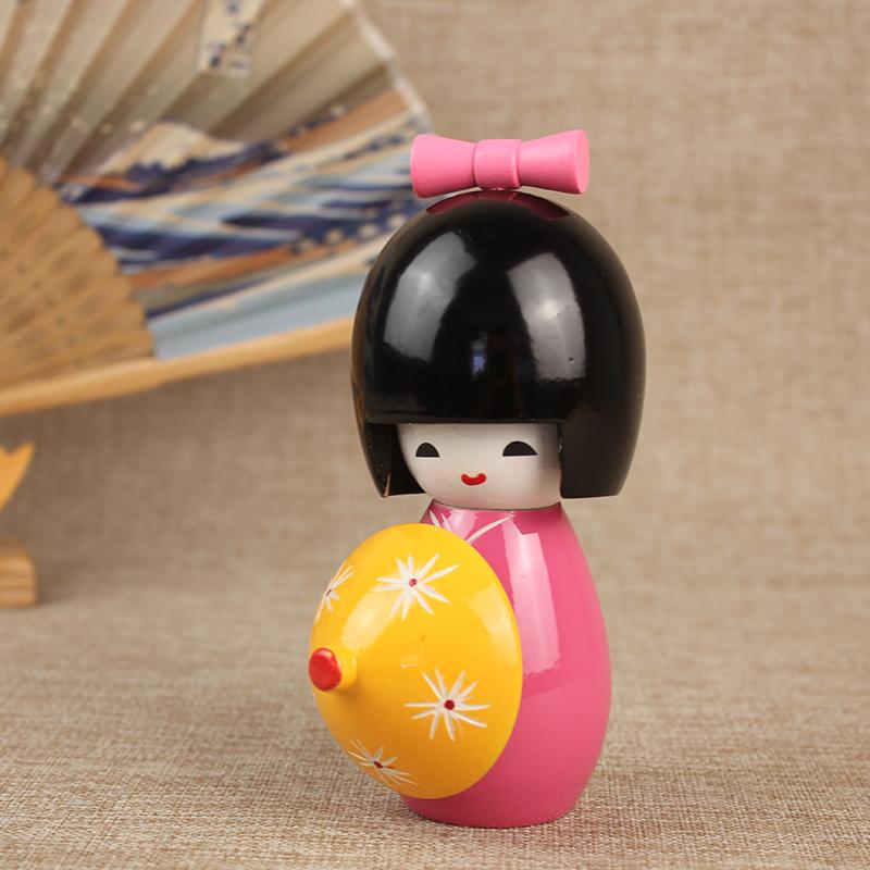 Japanese Puppet Doll Kimono Sakura Cartoon Dolls Home Decoration Cuisine Sushi Restaurant Ornament Girl Cute Desktop Gift 1/3Pcs