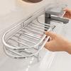 Stainless Steel Faucet Storage Rack Foldable Foot Bathroom Organizer Sink Shelf  Washbasin