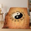 Yin Yang Symbol Chinesisches Tai Chi Flanelldecke Weiche Warme Überwurfdecke für Schlafzimmer Wohnzimmer Bett Reisen Camping Picknick Geschenk