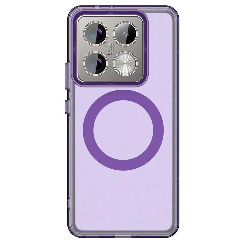 Nárazuvzdorný bezdrátový nabíjecí Magsafe kryt na telefon pro Xiaomi 14T 14 T Mi 14T Pro 5G Candy magnetický nárazník