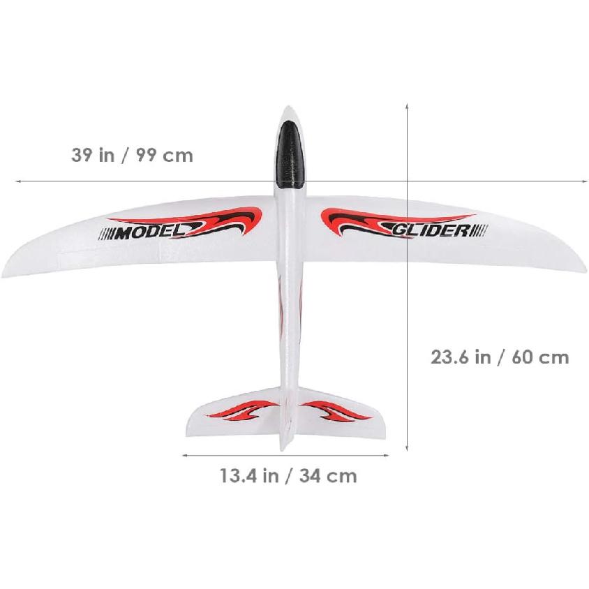 Zerodeko Foam Airplane Toy, 39 x Large Throwing Glider Plane Toy Model Outdoor Flying Toy DIY Aeroplane Model Birthday Party for Kids Boys Girls 3+