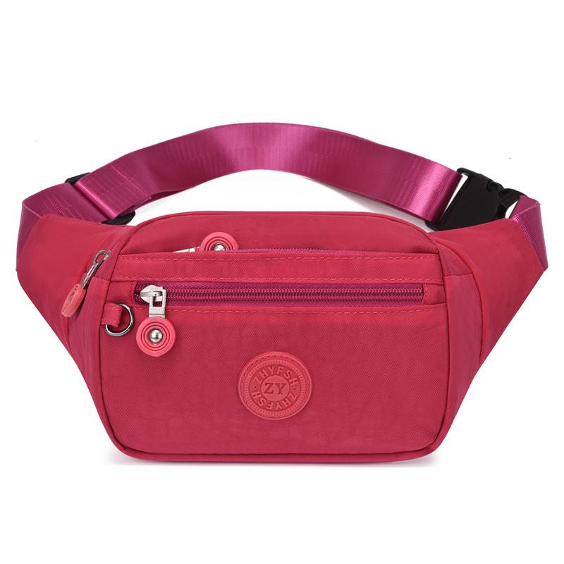 

Waterproof Multi-functional Fanny Pack: Wear-resistant, Large Capacity, Unisex Casual Sport Bag розы красного