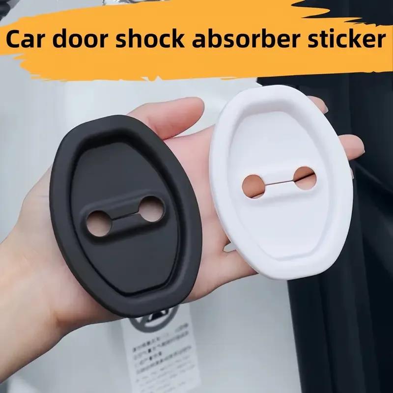 4/12pcs Car Door Lock Shock Absorber Cushion Crash Protection Cushion Seal Guard Plug Silicone Crash Protection Kit Accessories