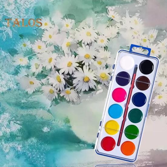 Boxed Watercolor Paint Set Washable Watercolor Paints with Paintbrush Portable Watercolor Palette Kids Art Supplies for Birthday Gift Classroom Travel