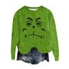 Ladies' Fashionable Round Neck Pullover Long Sleeved Top Christmas Printed Sweatshirt