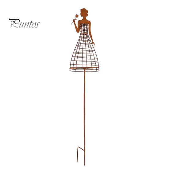 Creative Landscaping Ornaments for Outdoors Metal Elegant Lady Garden Trellis, Weatherproof Plant Trellis Outdoor Easy Install Ground Stake