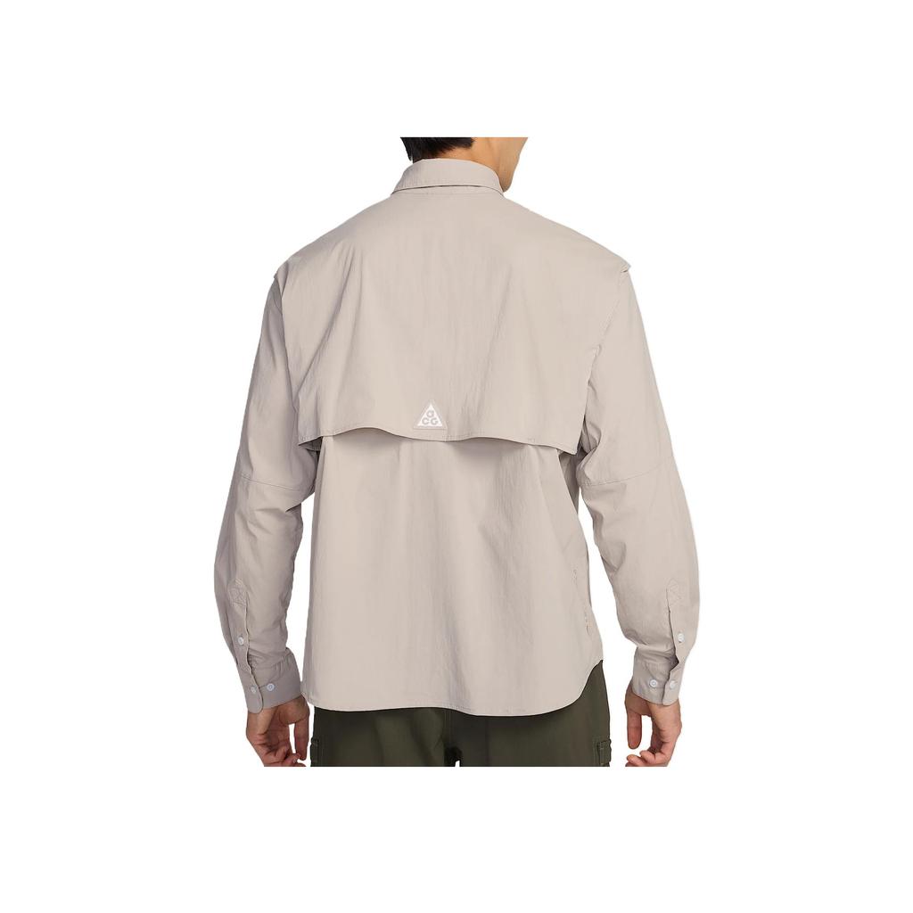 Nike Dri-FIT ADV Orb Weaver ACG Series Comfortable Soft Loose Quick-Drying Breathable Long Sleeve Shirt Men Shirts Brown HJ2465-009