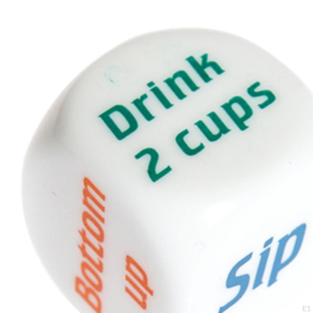 2 Pieces Acrylic Drinking Dices Funny Creative for Traveling Wedding Adults
