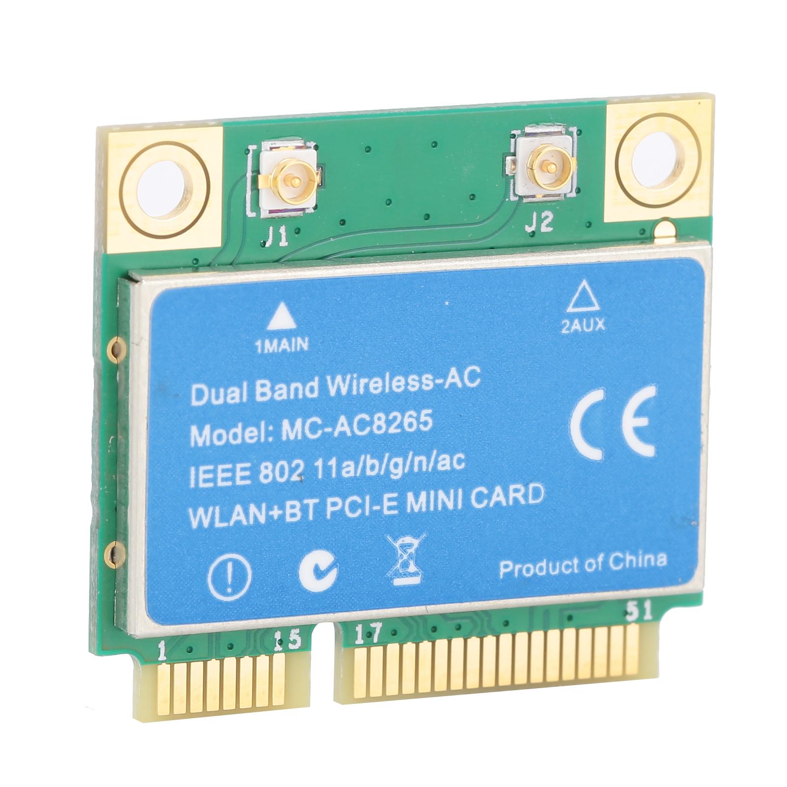 

Карта MINI PCIE 1200M 2,4 ГГц 5 ГГц дводіапазонна для мікросхеми Intel 8265 Бездротова мережева карта MC8265