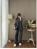 7722 Set Tre Pezzi in Maglia Accogliente: Gilet Versatile, Top a Collo Alto e Pantaloni Lunghi per Autunno/Inverno